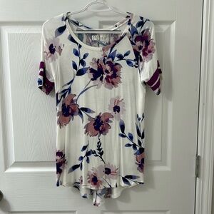 XS floral short sleeve top